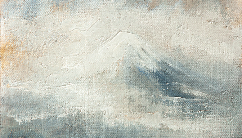 Popocatépetl nevado, óleo sobre lino.