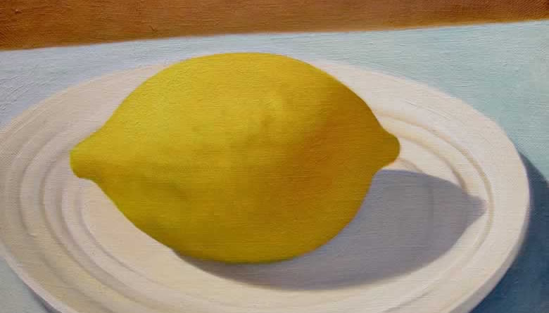 Limón, óleo sobre lienzo, 25 x 30, 1998.