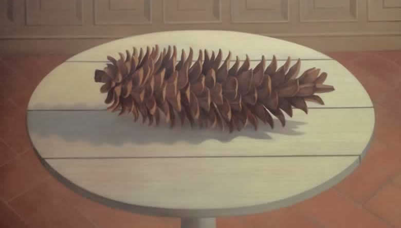 Sugar Pinecone, óleo sobre madera, 45 x 60, 2015.